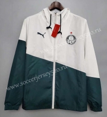 2021-2022 SE Palmeiras White&Green Thailand Soccer Trench Coats With Hat-WD