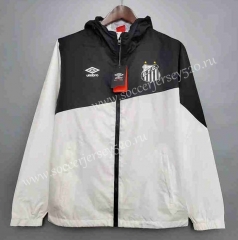 2021-2022 Santos FC Black&White Thailand Soccer Trench Coats With Hat-WD