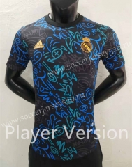 Player Version 2022-2023 Real Madrid Blue&Black（Before the game）Thailand Soccer Jersey AAA