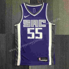 75th Anniversary Sacramento Kings Purple #55 NBA Jersey-311