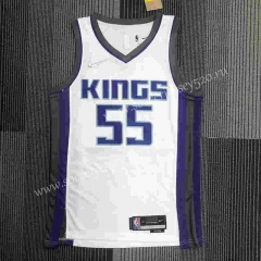 75th Anniversary Sacramento Kings White #55 NBA Jersey-311