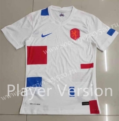 （S-4XL）Player Version 2022-2023 Netherlands Away White Thailand Soccer Jersey AAA-807
