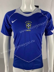 Retro Version 04-06 Brazil Away Blue Thailand Soccer Jersey AAA-503