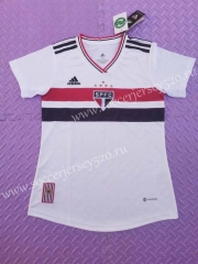 2022-2023 Sao Paulo Futebol Home White Thailand Women Soccer Jersey AAA-708