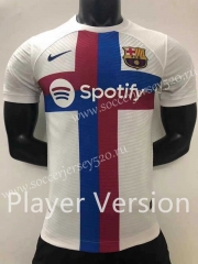 Player Version 2022-2023 Barcelona White Thailand Soccer Jersey AAA-2016