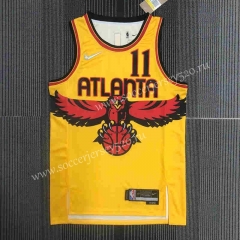 2022 City Edition Atlanta Hawks Yellow #11 NBA Jersey-311