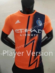 Player Version 2022-2023 New York City Away Orange Thailand Soccer Jersey AAA-9926