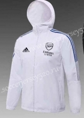 2022-2023 Arsenal White Trench Coats With Hat-1836