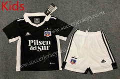 2022-2023 Colo-Colo Away Black Kid/Youth Soccer Uniform-GB
