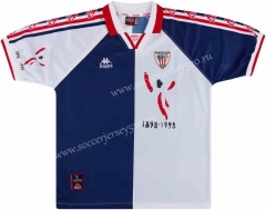 Retro Version 97-98 Athletic Bilbao Away Blue and White Thailand Soccer Jersey AAA-512