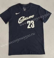 Cleveland Cavaliers Black #23 NBA Cotton T-shirt-LH