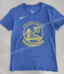 Golden State Warriors Blue #30 NBA Cotton T-shirt-LH