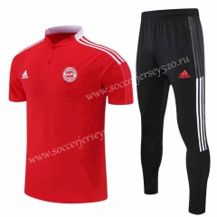 2022-2023 Bayern München Red Thailand Polo Uniform-4627