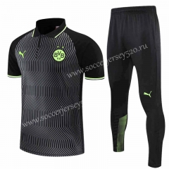 2022-2023 Borussia Dortmund Black Strip Thailand Polo Uniform-4627