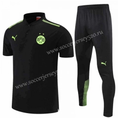 2022-2023 Borussia Dortmund Black Thailand Polo Uniform-4627