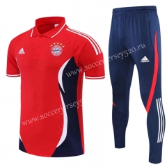 2022-2023 Bayern München Red&Blue Thailand Polo Uniform-4627