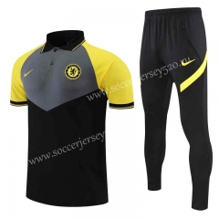 2022-2023 Chelsea Black&Gray Thailand Polo Uniform -4627