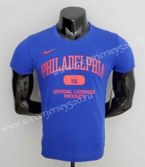 2022-2023 Philadelphia 76ers Blue NBA Cotton T-shirt-CS