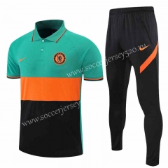 2022-2023 Chelsea Green&Black&Orange Thailand Polo Uniform-4627