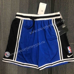 Philadelphia 76ers Blue&BlackAmerican NBA Training Shorts-311