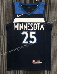 75th Anniversary Minnesota Timberwolves Royal Blue #25 NBA Jersey-311