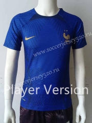 Player Version 2022-2023 Special Edition France Blue Thailand Soccer Training Jersey-807