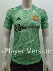 Player Version 2022-2023 Manchester United Goalkeeper Green Thailand Soccer Jersey AAA-807