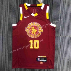 2022 City Edition Cleveland Cavaliers Dark Red #10 NBA Jersey-311