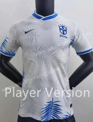 Player Version 2022-2023 Brazil Away White Thailand Soccer Jersey AAA-2016