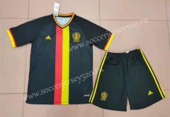 2022-2023 Belgium Away Black Soccer Uniform-718