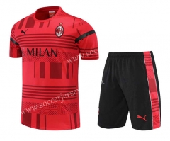 2022-2023 AC Milan Red Thailand Training Soccer Uniform-4627