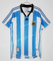 Retro Version 98-99 Argentina Home Blue&White Thailand Soccer Jersey AAA-C1046
