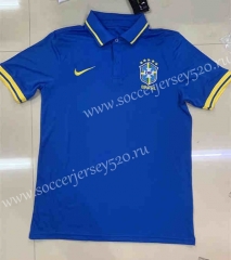 2022-2023 Brazil Blue Thailand Polo Shirt-7872