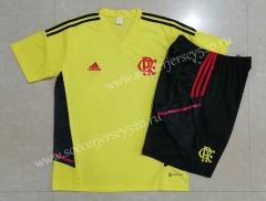 2022-2023 Flamengo Yellow Short-sleeved Thailand Soccer Tracksuit-815