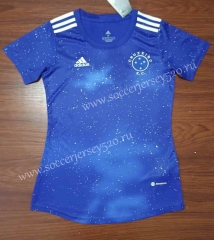 2022-2023 Cruzeiro EC Home Blue Women Thailand Soccer Jersey AAA-708