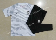 2022-2023 Korea Republic White Short-sleeved Thailand Soccer Tracksuit-815