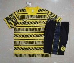 2022-2023 Borussia Dortmund Pad Printing Yellow Short-sleeved Thailand Soccer Tracksuit -815