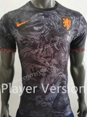 Player Version 2022-2023 Special Version Netherlands Black Thailand Soccer Jersey AAA-518