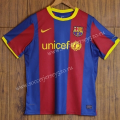 Retro Version 10-11 Barcelona Home Red&Blue Thailand Soccer Jersey AAA-SL