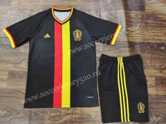 2022-2023 Belgium Away Black Soccer Uniform-709