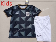2022-2023 Corinthians Away Black Kids/Youth Soccer Unifrom-507