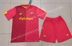 2022-2023 Roma Home Red Soccer Uniform-718