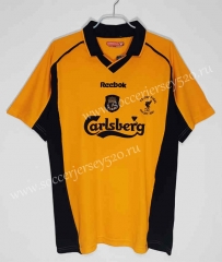 Retro Version 00-01 Liverpool Away Yellow Thailand Soccer Jersey AAA-C1046