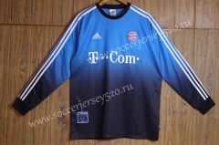 Retro Version 2002 Bayern München Goalkeeper Blue LS Thailand Soccer Jersey AAA-SL