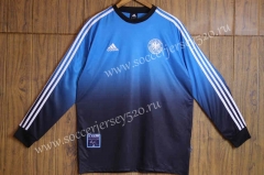 Retro Version 2002 Germany Goalkeeper Blue LS Thailand Soccer Jersey AAA-SL