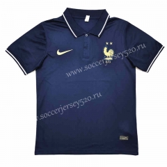 2022-2023 France Royal Blue Thailand Polo Uniform-2044