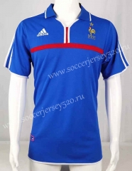 Retro Version 2000 France Home Blue Thailand Soccer Jersey AAA-503