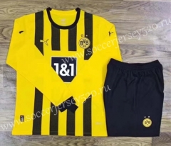 2022-2023 Borussia Dortmund Home Yellow LS Soccer Uniform-709