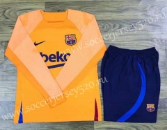 2022-2023 Barcelona Yellow LS Soccer Uniform-709
