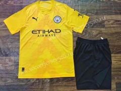 2022-2023 Manchester City Goalkeeper Yellow Soccer Uniform-709